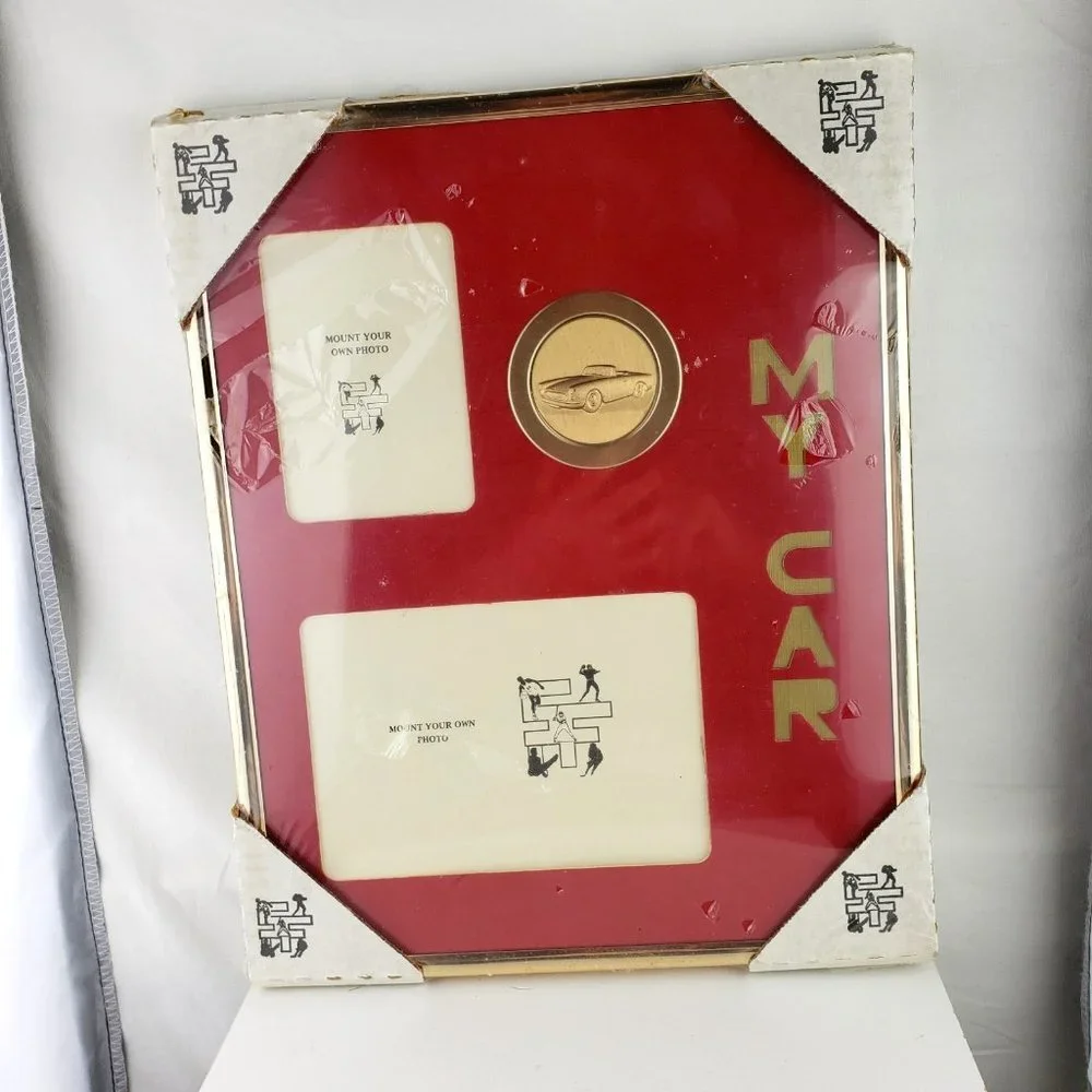 My Car Photo Frame Red Gold NWT